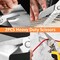 2PCS Scissors All Purpose, Tin Snips for Cutting Metal Sheet, Heavy Duty Industrial Shears, Stainless Steel Serrated Blade, Easy Cutting Wires, Cardboard, Leather, Iron Mesh